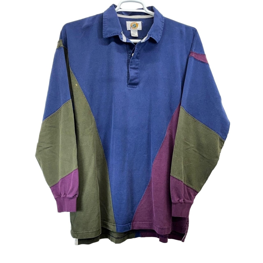 Vintage Field Gear Multicolor Mens Outdoors Heavy Cotton L/S‎ Henley Shirt XLT